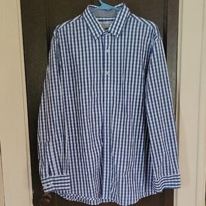 NICK GRAHAM Blue and White  Men's Shirt Size XL